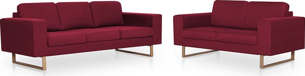 Elior Zestaw wypoczynkowy Williams 2+3 - Czerwone wino