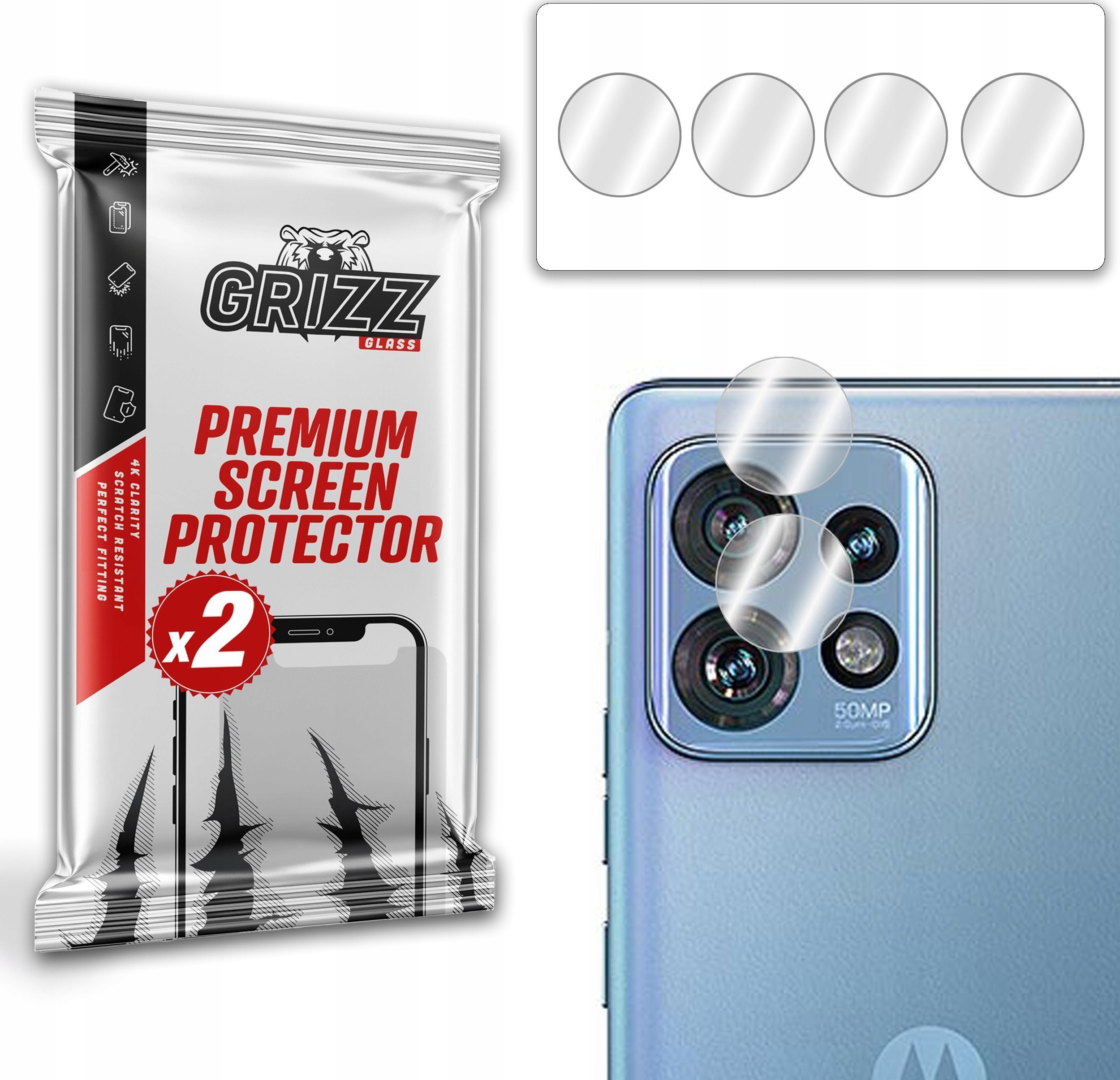 GrizzGlass Szkło na aparat GrizzGlass HybridGlass Camera Motorola Edge 40 Pro