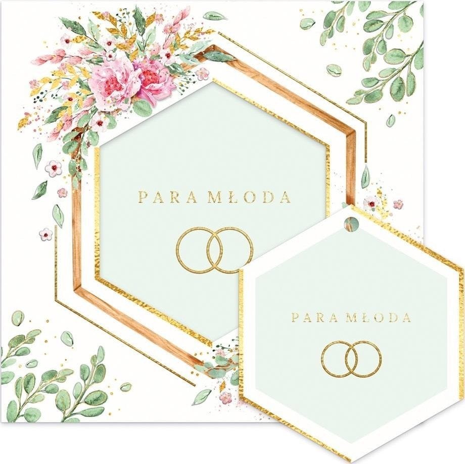 HENRY Karnet KW ¶lub eukaliptus z kwiatami