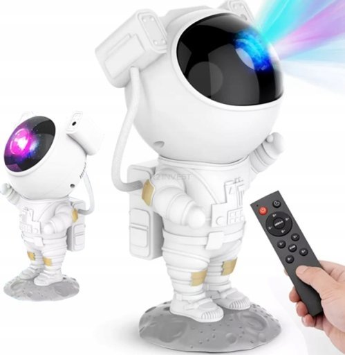 Projektor gwiazd astronauta lampka nocna dla dzieci led rzutnik nieba pilot