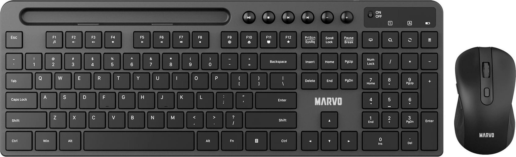 Klawiatura + mysz Marvo KC411W czarna