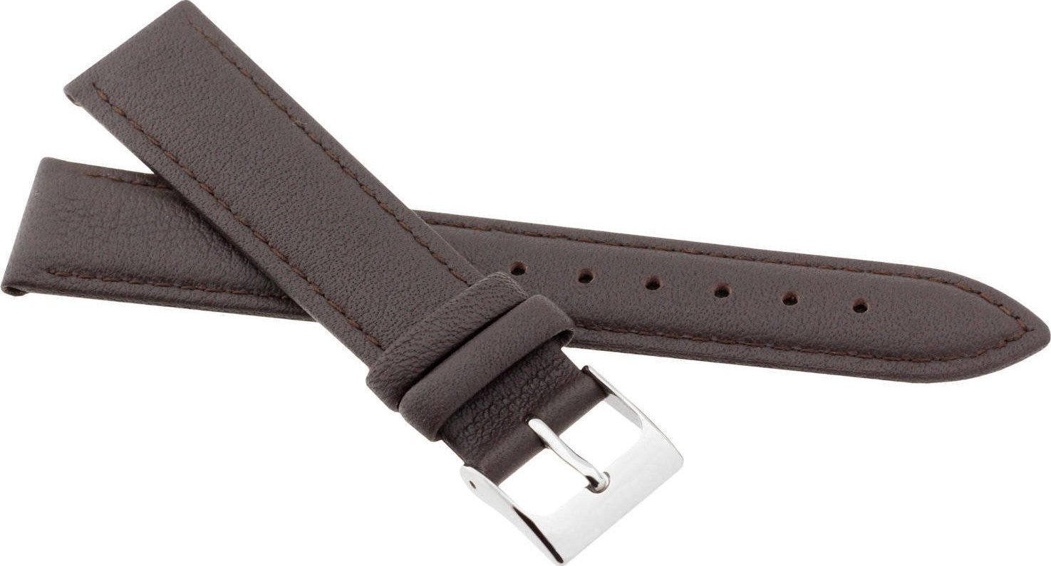 JVD Skórzany pasek do zegarka 16 mm JVD R41402-16 ciemnobrązowy