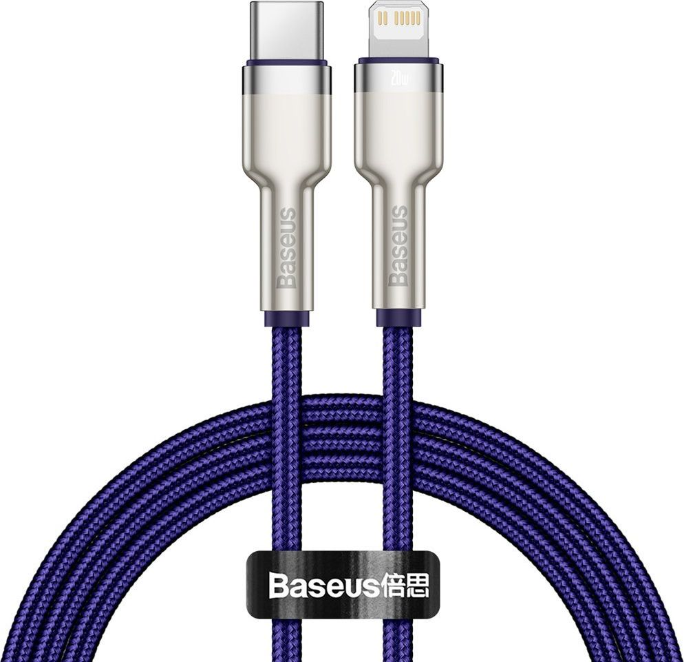 Kabel USB Baseus USB-C - Lightning 1 m Fioletowy (baseus_20210316153516)