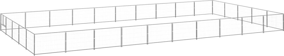 vidaXL Kojec dla psa, srebrny, 50 m, stalowy