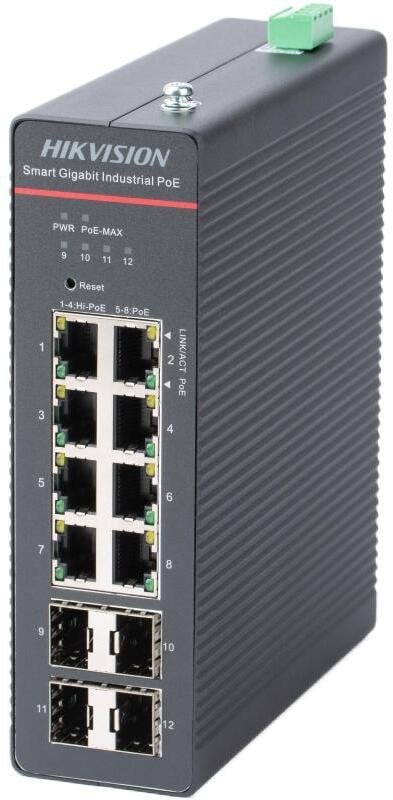 Switch Hikvision DS-3T1512HP-SI-8P4FKIT(240W) LinkVu