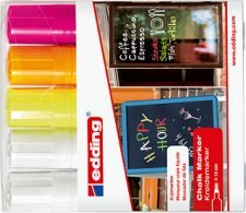 Edding Marker kredowy e-4090 EDDING, 4-15 mm, 5 szt., mix kolorów