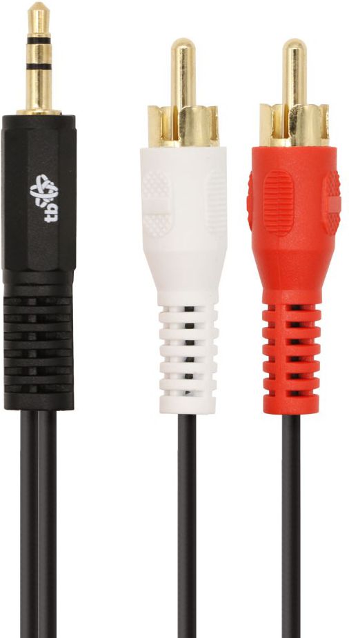 Kabel TB Print Jack 3.5mm - RCA (Cinch) x2 1.5m czarny (AKTBXAJ2RCA150B)