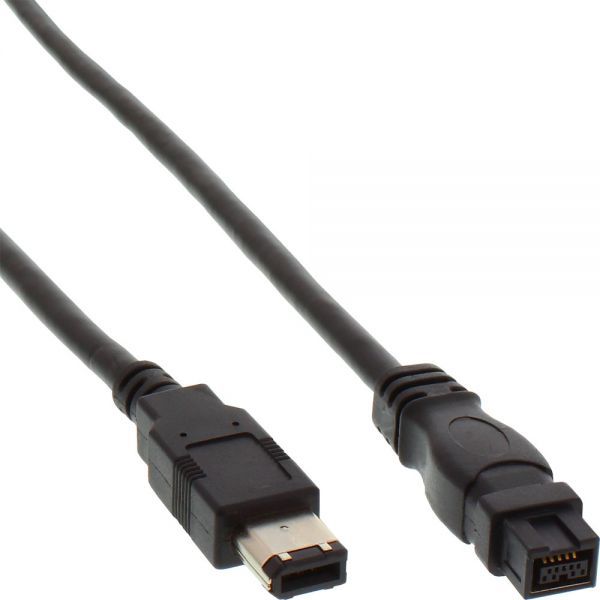 InLine Firewire 9-pin - Firewire 6-pin, 2m, Czarny (36902)