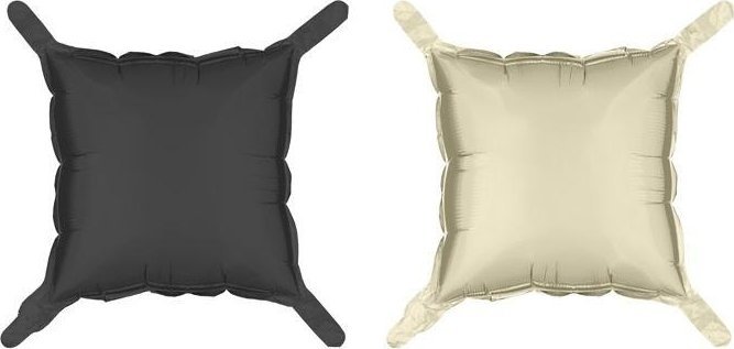 Balon foliowy Kwadrat czarno-beżowy 35x35cm 4szt