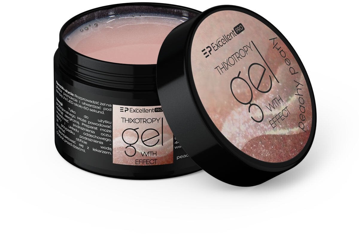 Excellent PRO Thixotropy Gel With Effect żel budujący Peachy Pearly 50g