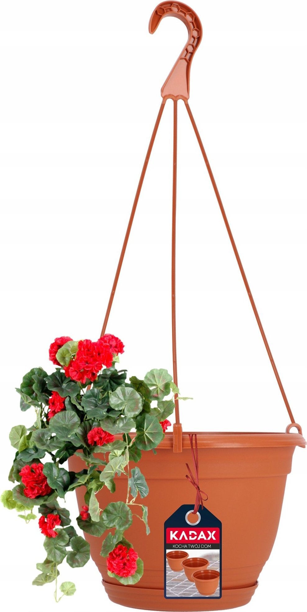 Kadax Doniczka Wisząca Balkonowa Z Podstawką 18 cm Terra
