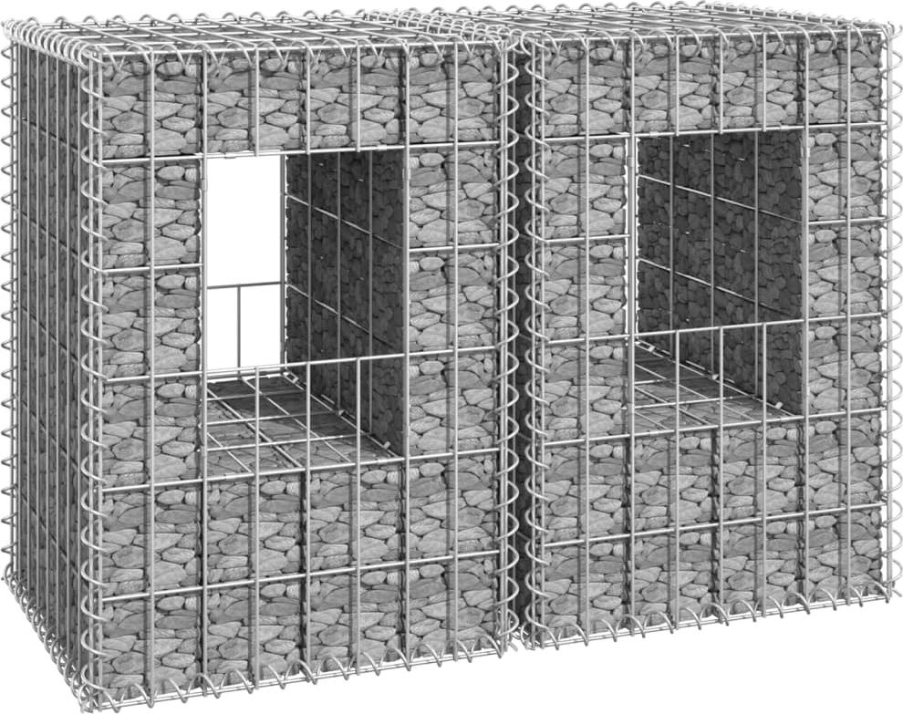 vidaXL Słupki gabionowe, 2 szt., 40x40x60 cm, żelazo