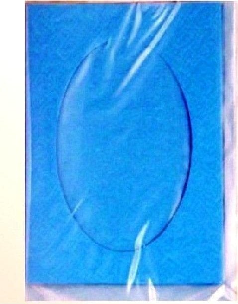 Karta passepartout + koperta jasnoniebieska 5szt