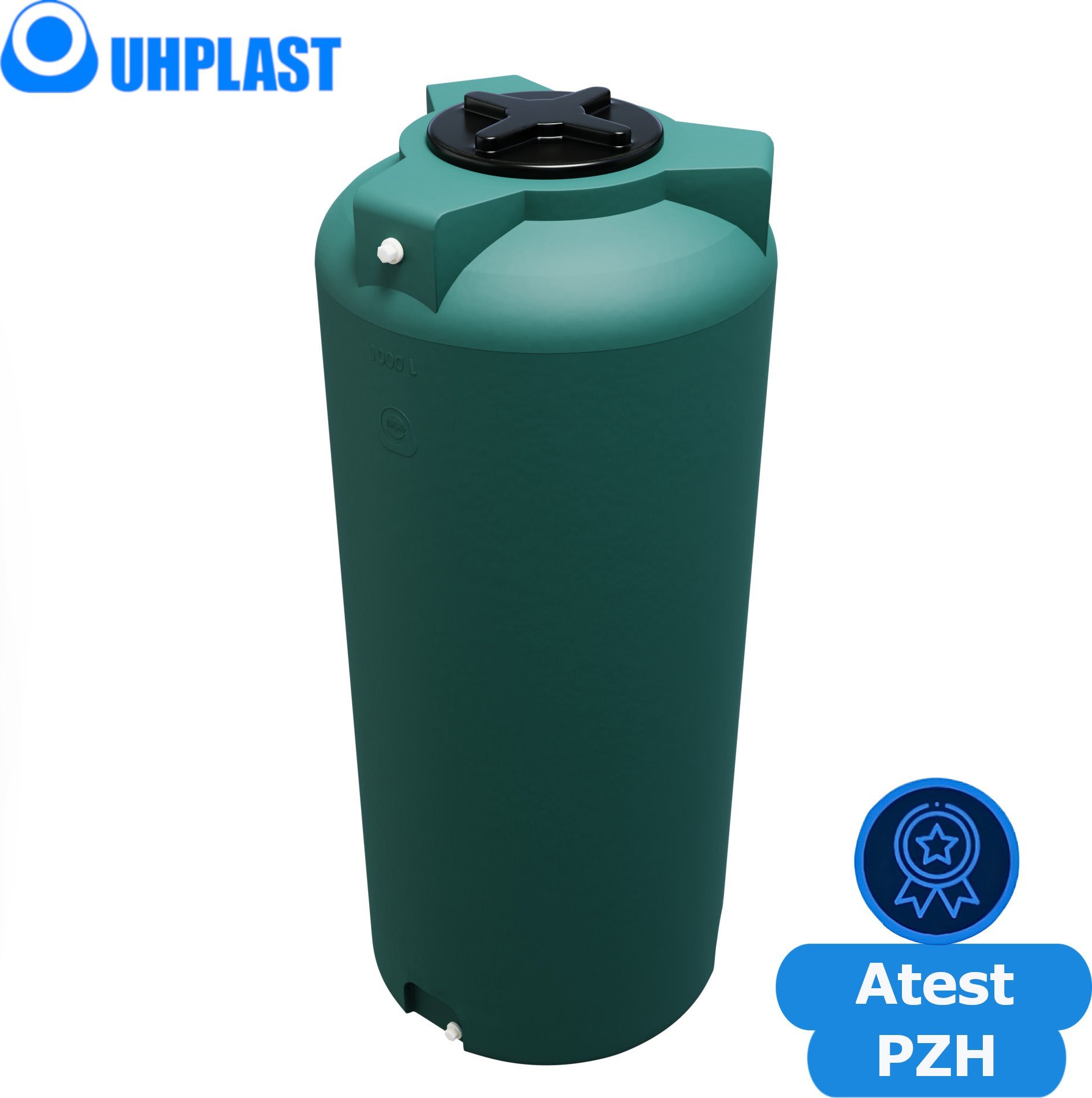 UHP Zbiornik na wodę 1000l UHP VERTICON HIGH V-1003 Ciemnozielony