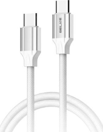 Beline Kabel 65W USB-C/USB-C 1m biały/white BLNCWC03