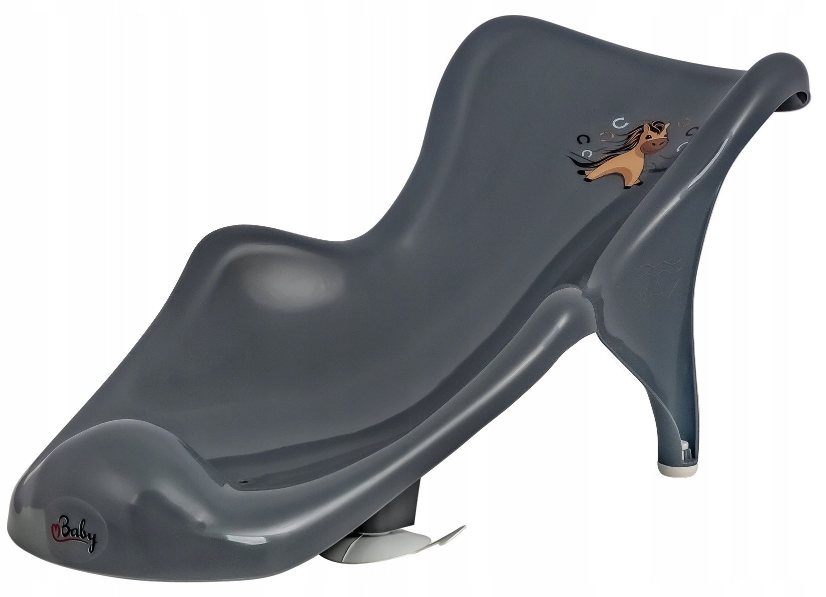 MALTEX - FOTELIK KĄPIELOWY KONIK MINIMAL STALOWY SZARY