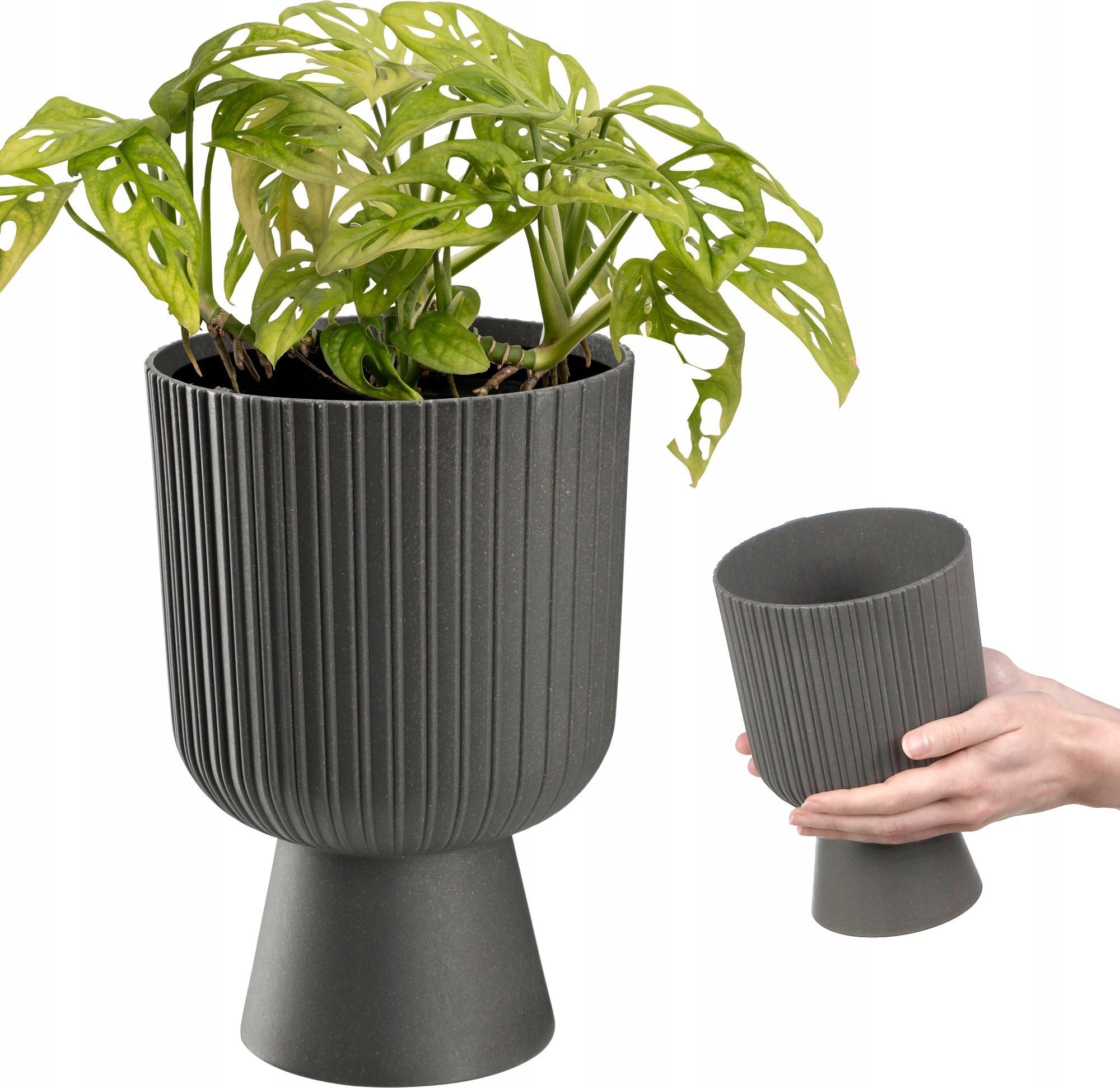 Kadax KADAX Doniczka Osłonka Gazon 14cm Antracyt Eko