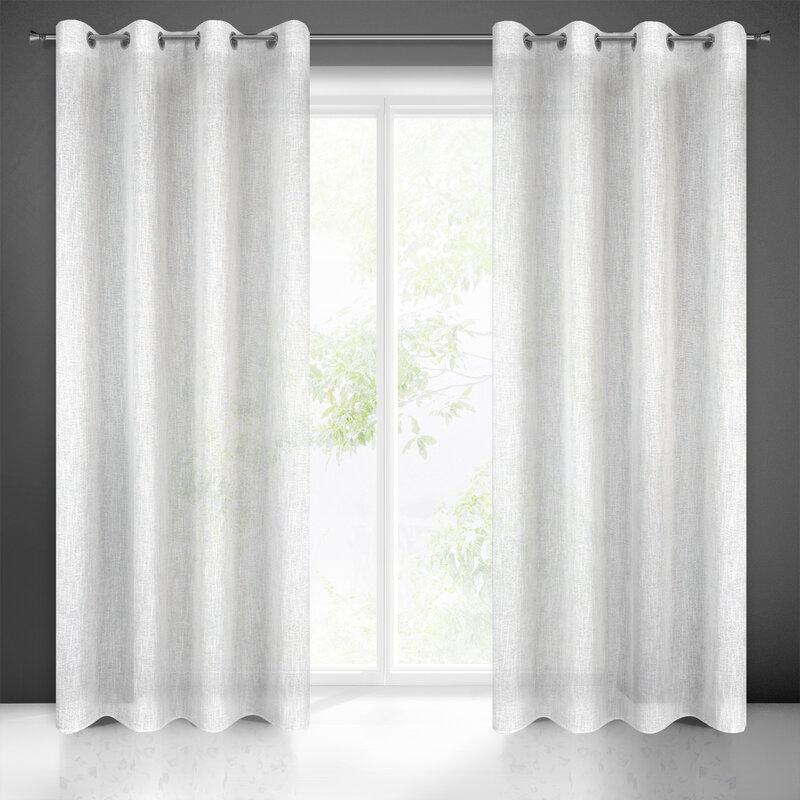 Eurofirany ZASŁONA GOTOWA AGNES 140X250 CM BIAŁY