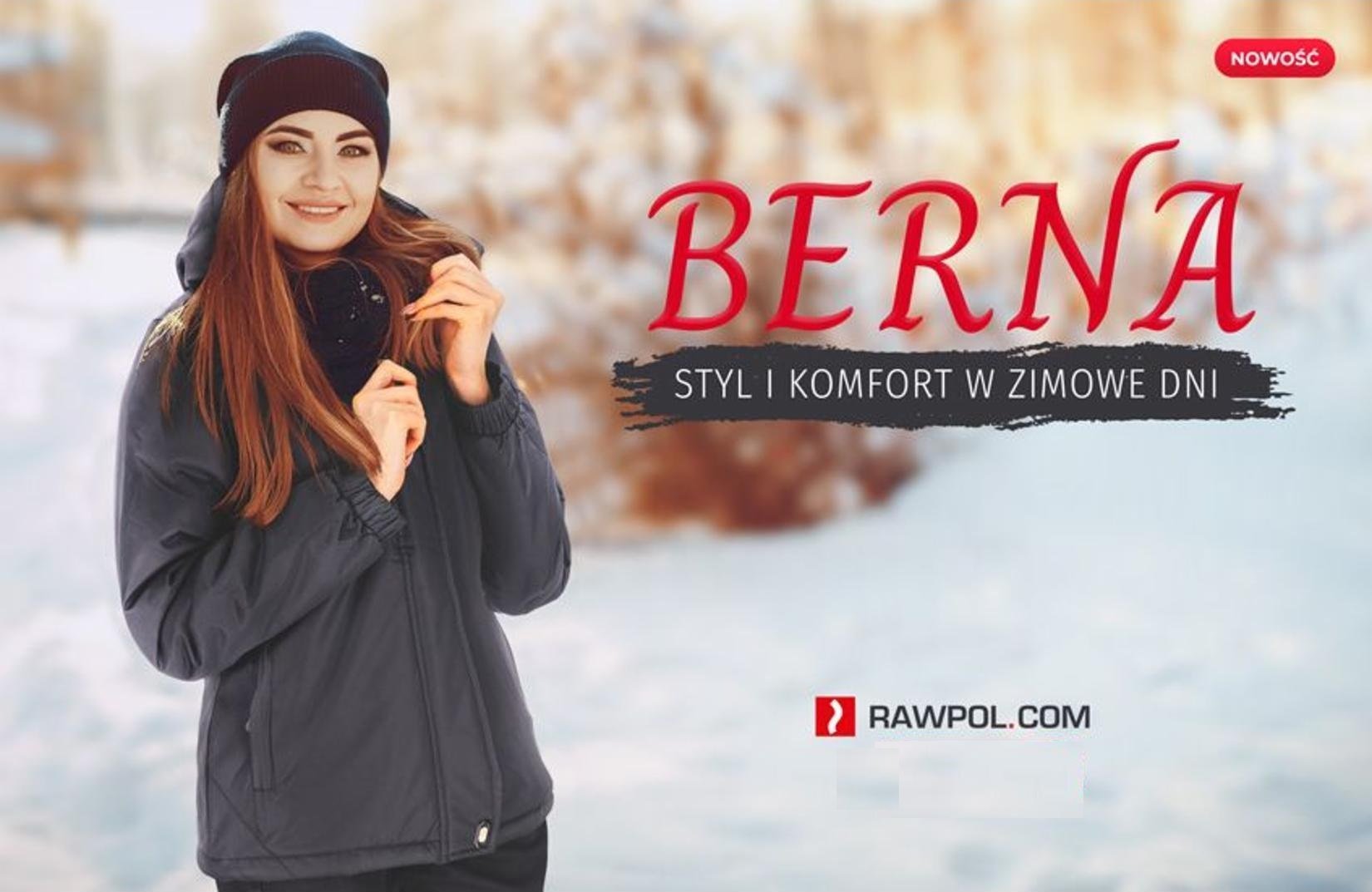 R.E.I.S. BERNA - Kurtka damska ochronna ocieplana zamek błyskawiczny napy stójka odsuwany kaptur z polarową podszewką 100% poliester powlekany PCV 150