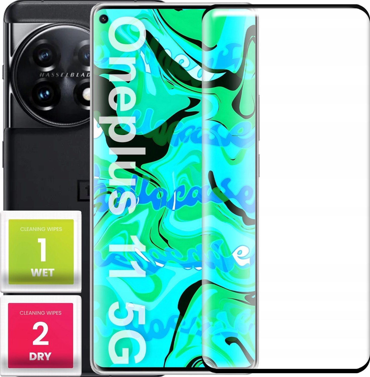 Szkło Hartowane PREMIUM Do OnePlus 11 5G (Curved, Pełne 5D, 9H, Ochronne)