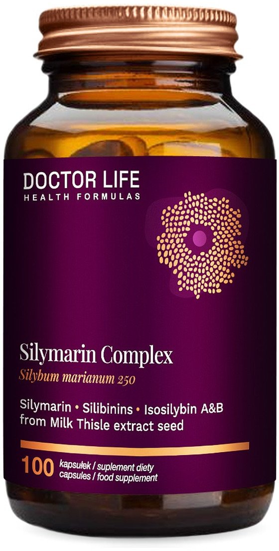 DOCTOR LIFE_Silymarin Comlex ekstrakt z nasion Ostropestu Plamistego 250mg suplement diety 100 kapsułek