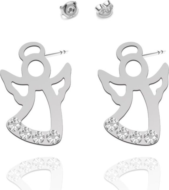 Radziszewska Jewellery Kolczyki Srebrne z Aniołkiem