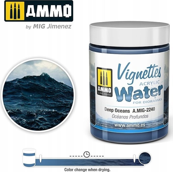 Vallejo Ammo: Acrylic Water - Vignettes - Deep Oceans (100 ml)