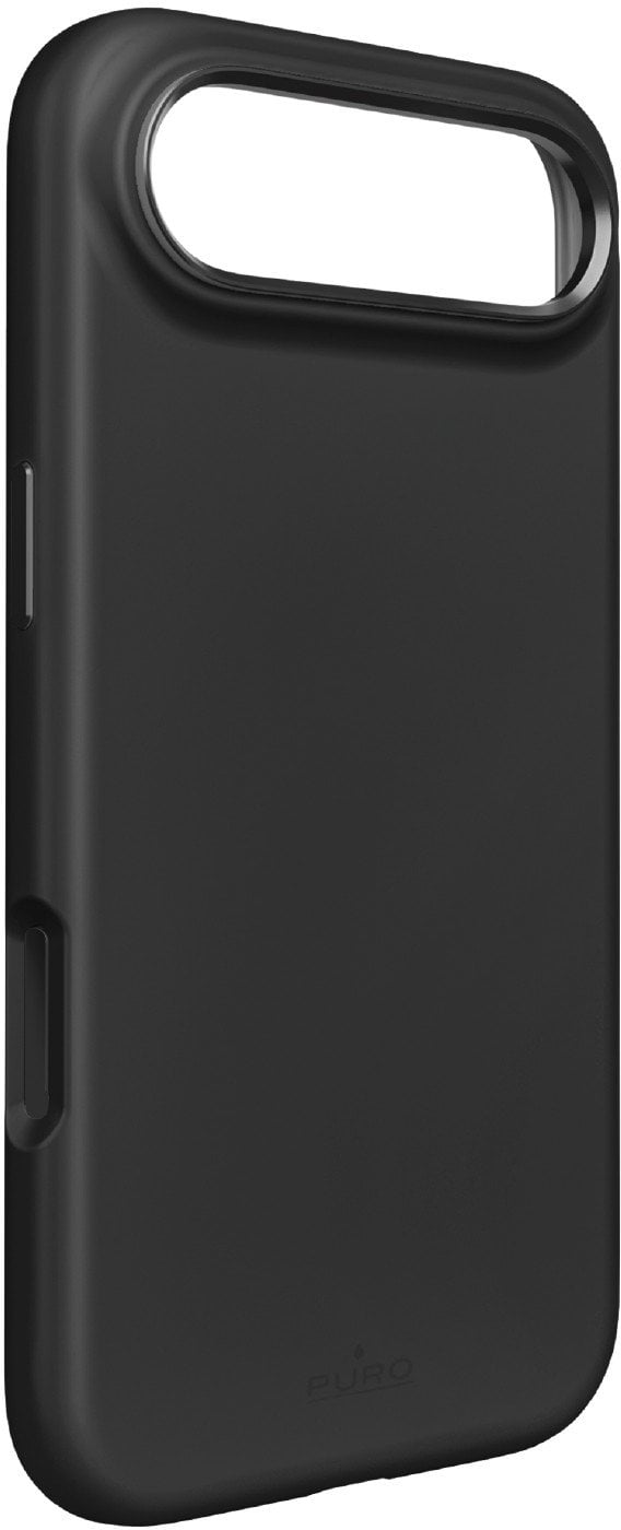 Etui silikonowe Pure Icon Mag Pro Liquid Silicone na iPhone 17 Air kompatybilne z MagSafe, z ochroną aparatu i aluminiowymi przyciskami - czarne