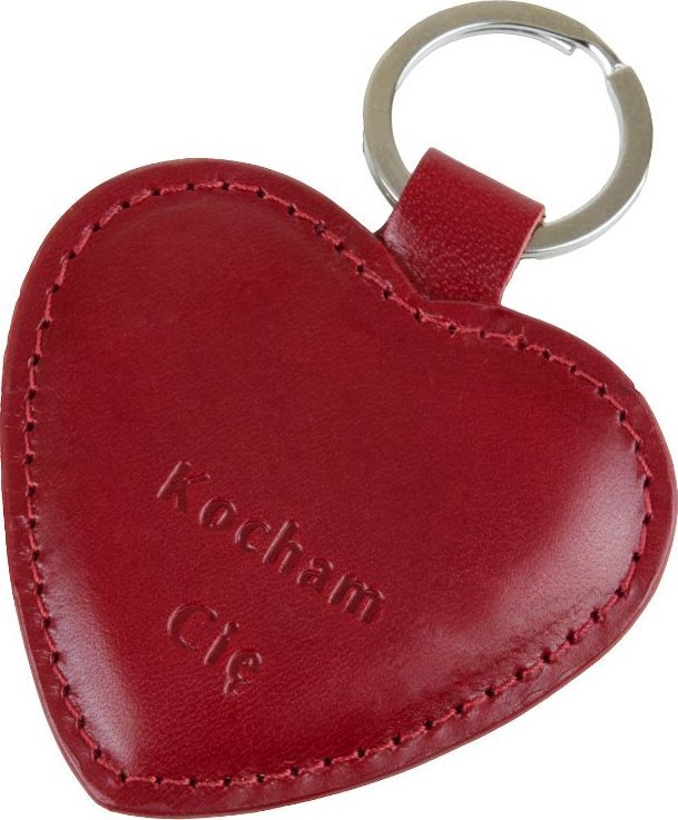 Breloczek Stefania Skórzany brelok serce "kocham cię"