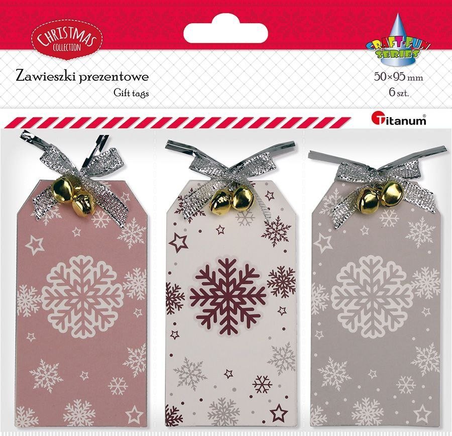 Zawieszki prezentowe 5x9cm 6szt