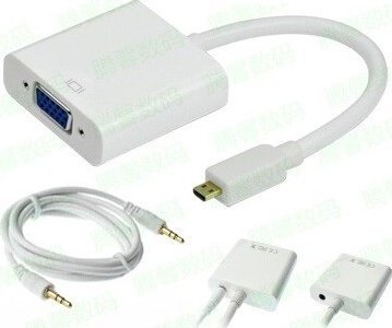 Adapter AV Renov8 micro HDMI to VGA adapter with audio output