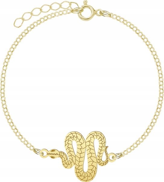 Radziszewska Jewellery Pozłacana Bransoletka z WĘŻEM DEDYKACJA