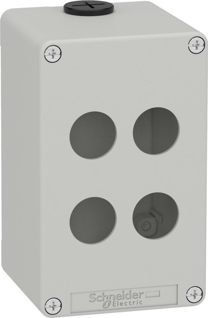 Schneider Harmony XAP Kaseta sterownicza pusta szara 4 otwory XAPD2504