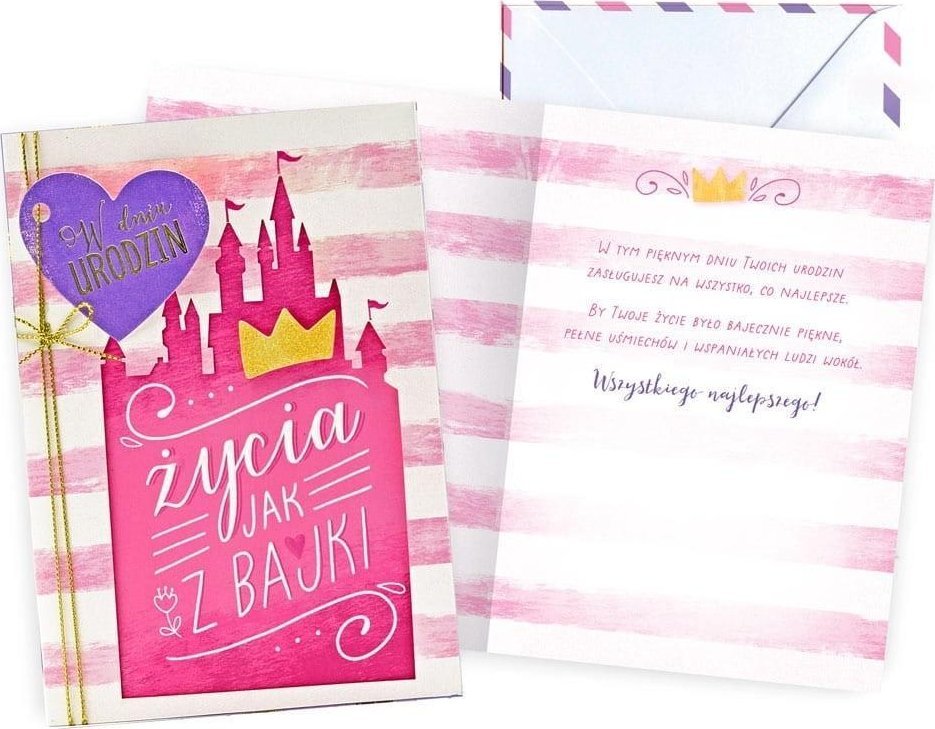 Karnet B6 Urodziny zamek