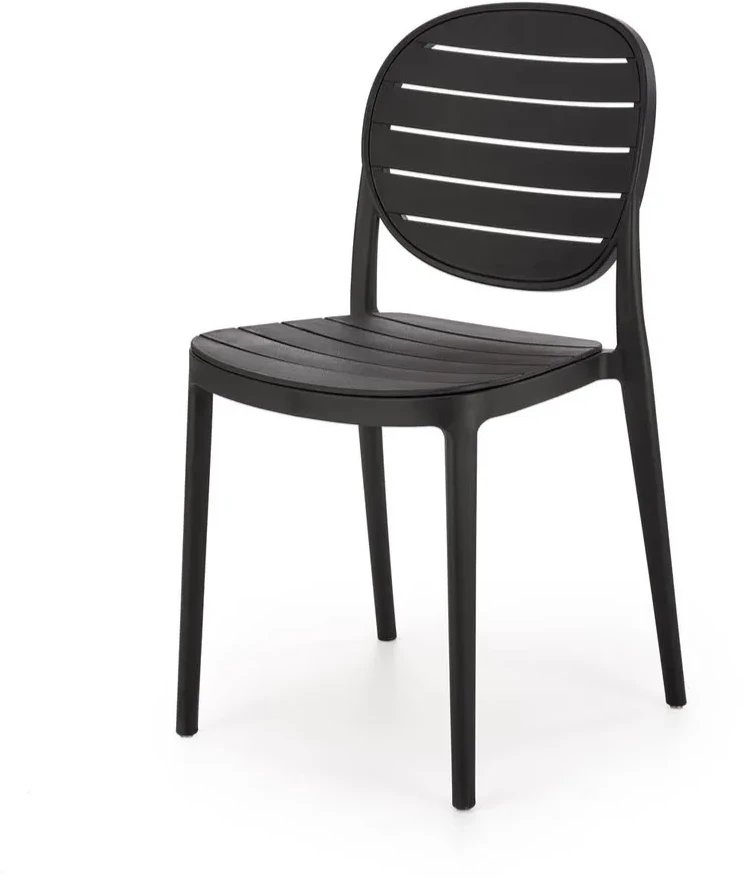 Krzesło K529 czarne z tworzywa PVC HALMAR