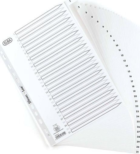 Elba PRZEKŁADKI PP ELBA STRONG LINE A4 1-31 BIAŁE