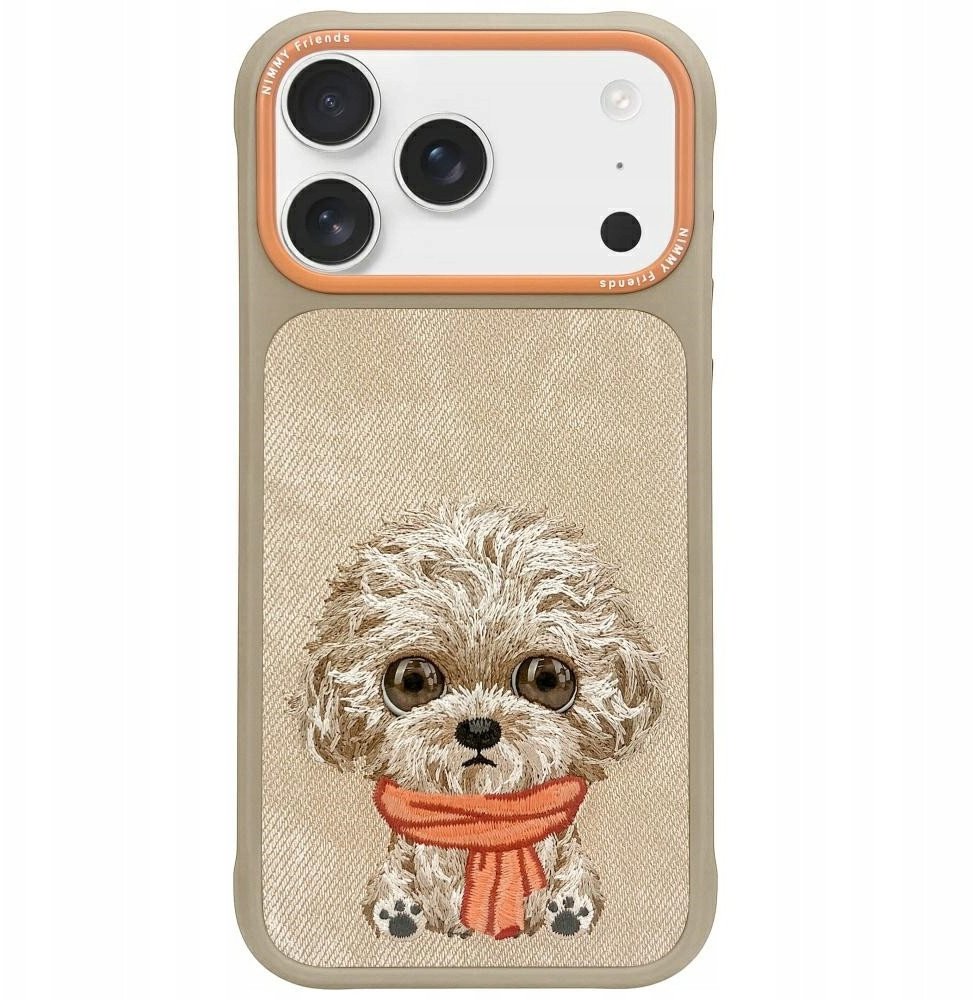 Etui Nimmy Big Eyed Pet 2.0 Dog do iPhone 17 Pro Max beżowy