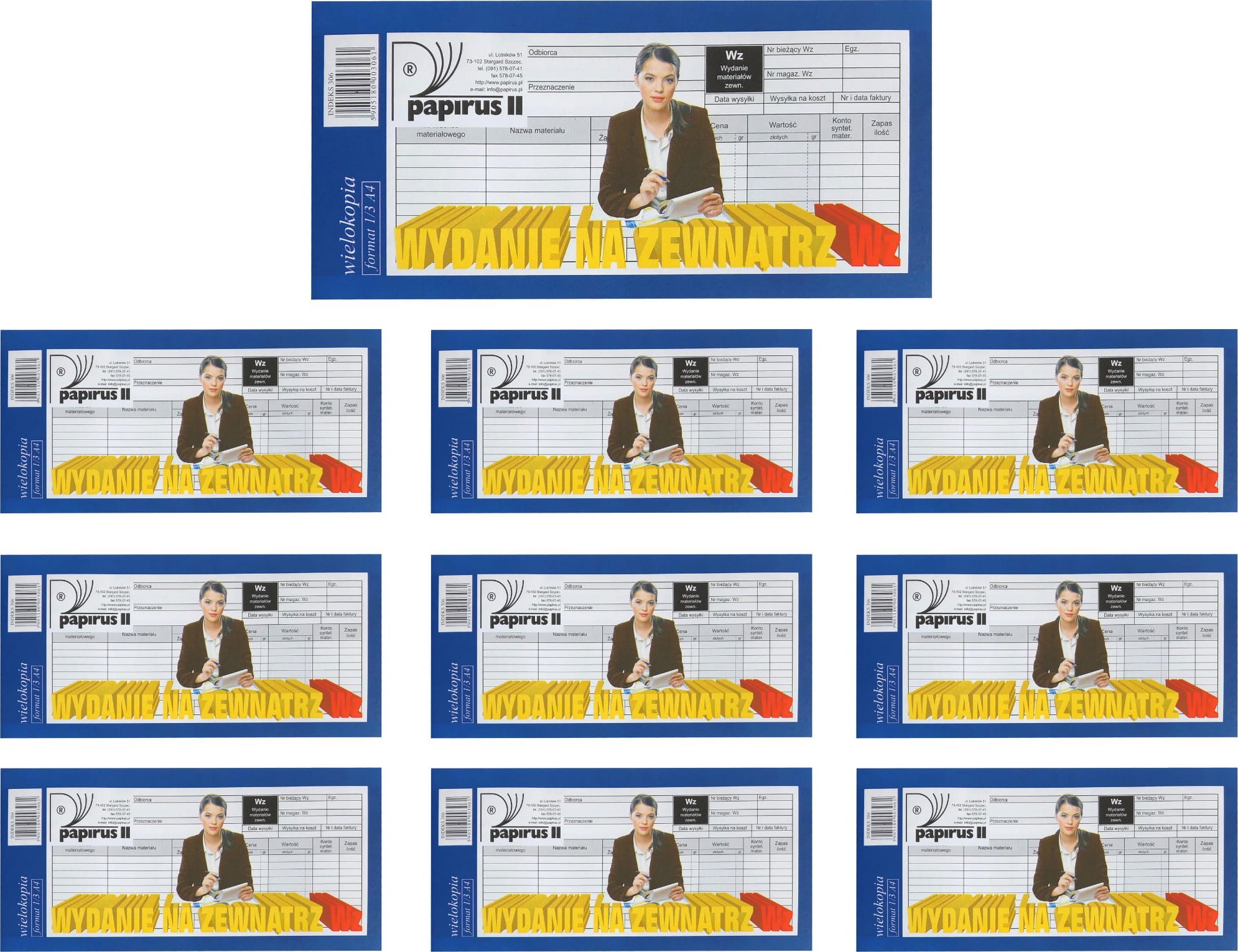 Pako WZ - Wydanie Na Zewnątrz 1/3 A4 - PAPIRUS - 10 szt.