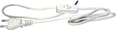 Emos Przewód przyłączeniowy wyłącznikiem KF-HK-1 H03VVH2-F 2x0,75 3m biały (S08273)