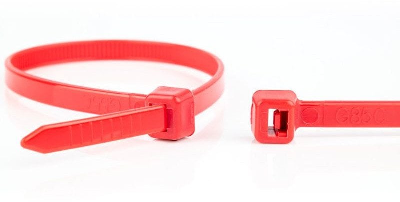 WKK 110226271 opaska kablowa Zwalniana opaska kablowa Plastik, Poliamidowy Czerwony 100 szt.