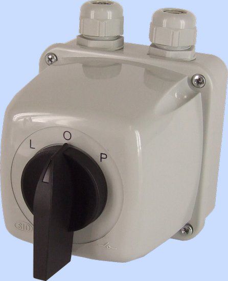 Elektromet Łącznik krzywkowy L-0-P 3P 16A IP44 Łuk 16-43 w obudowie (921616)