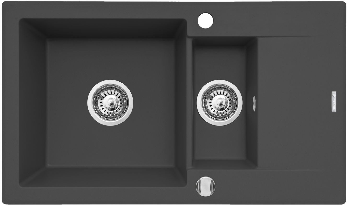 Pyramis Zlew. KORFU (78 x 46) 1 1/2B 1D, karbon + bateria SILVIO