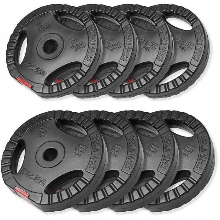 Zestaw 30 kg obciążenia winylowe z uchwytem 30 mm