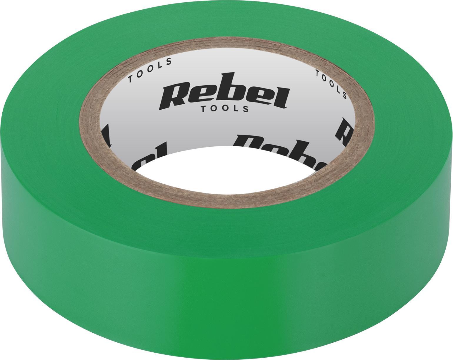 Rebel Taśma izolacyjna klejąca REBEL (0,13 mm x 19 mm x 10 yd) zielona