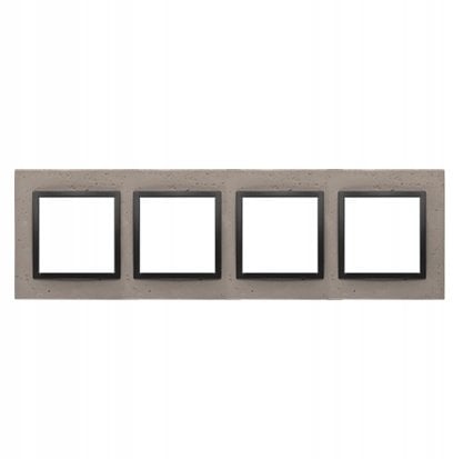 Kontakt-Simon Simon 54 Nature* Ramka 4-krotna betonowa, Czarny Charakter DRN4/98