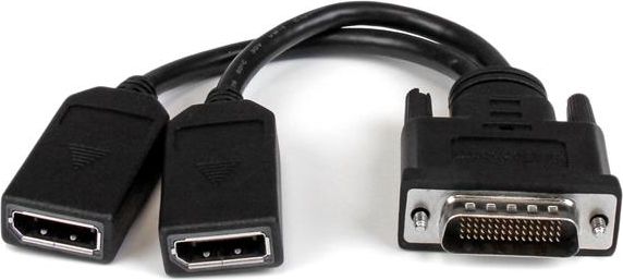 Kabel StarTech DMS-59 - DisplayPort x2 0.2m czarny (DMSDPDP1)