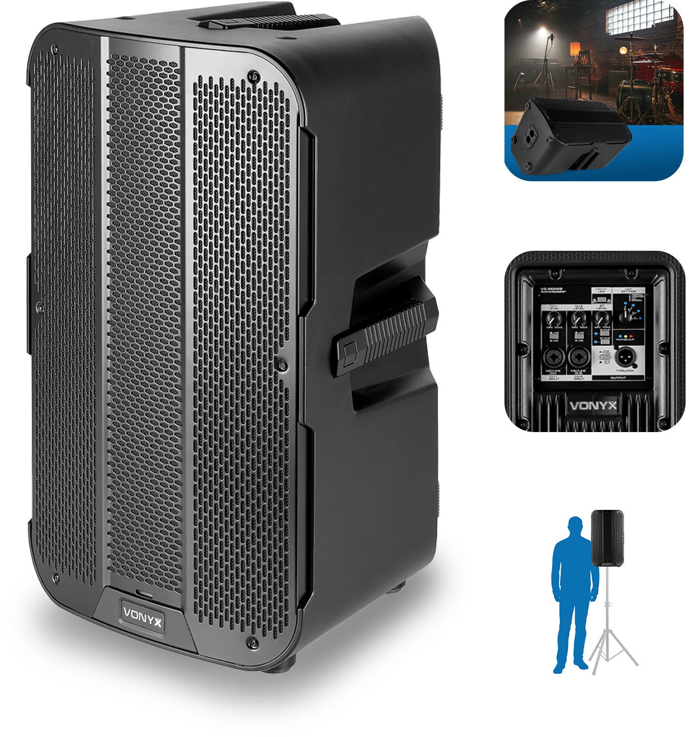 Kolumna aktywna 1sz 12'' 800W z Bi-amp DSP Vonyx one size