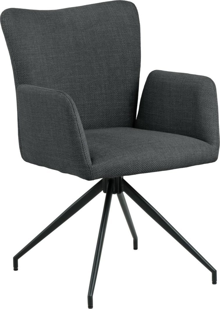 Actona Krzesło Laura z podłokietnikami szary ciemny