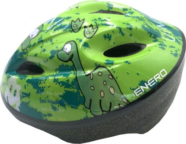 Enero Kask rowerowy dziecięcy regulowany Dino r. M, 49-51cm (1011011)