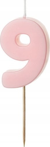 Świeczka urodz.Cyferka 9 j.róż 5,5cm 39056
